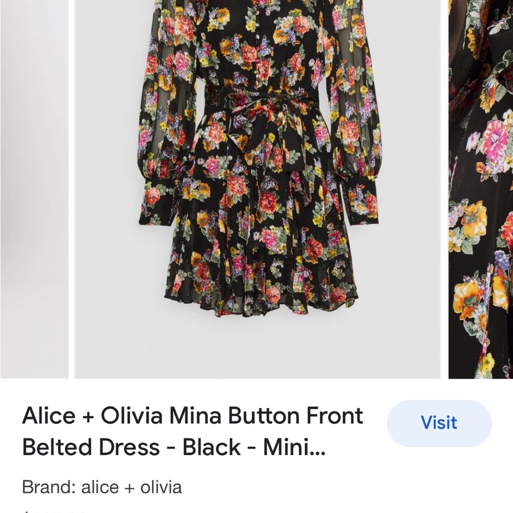 Alice and Olivia button down dress